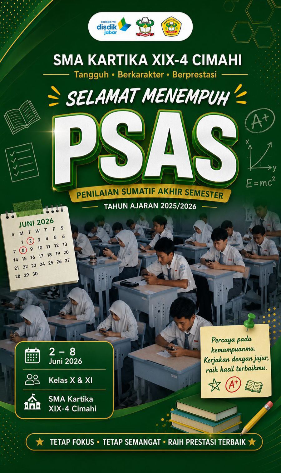 Pelaksanaan PSAS Tahun Ajaran 2025/2026 di SMA Kartika XIX-4 Cimahi Berjalan Lancar