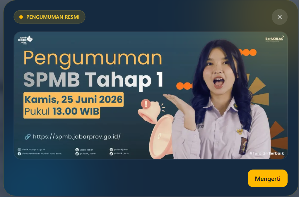 SMA Kartika XIX-4 Cimahi Umumkan Daftar Peserta Didik Baru yang Diterima Melalui SPMB Jawa Barat Tahap 1 Tahun Pelajaran 2026/2027