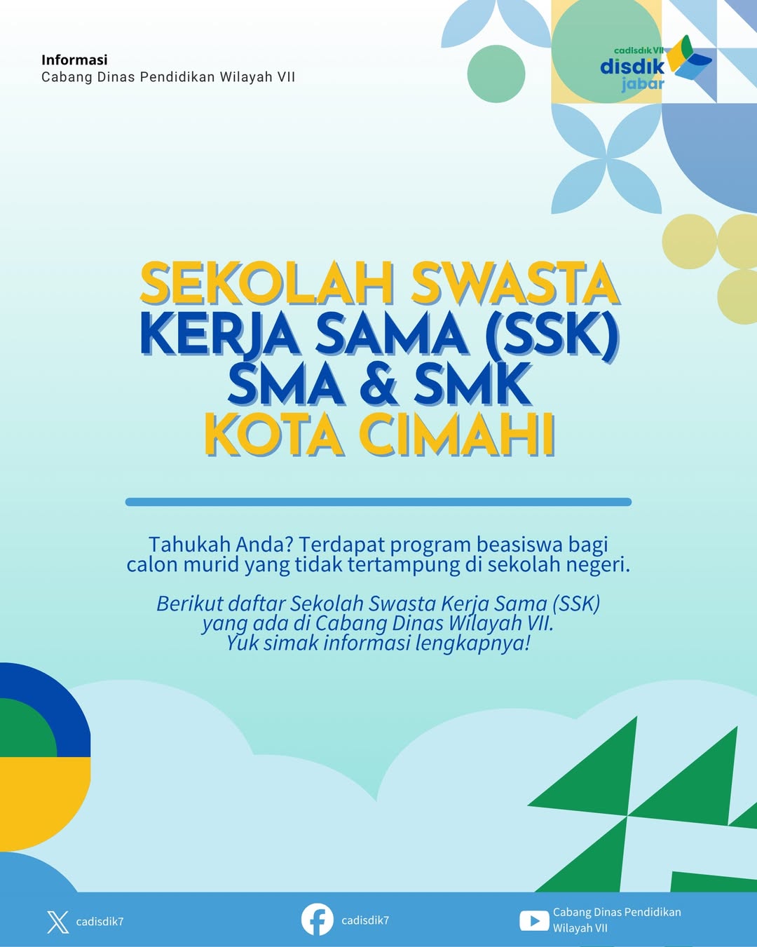 Berkas Tambahan yang Harus Dibawa Calon Peserta Program Sekolah Swasta Kerja Sama (SSK)